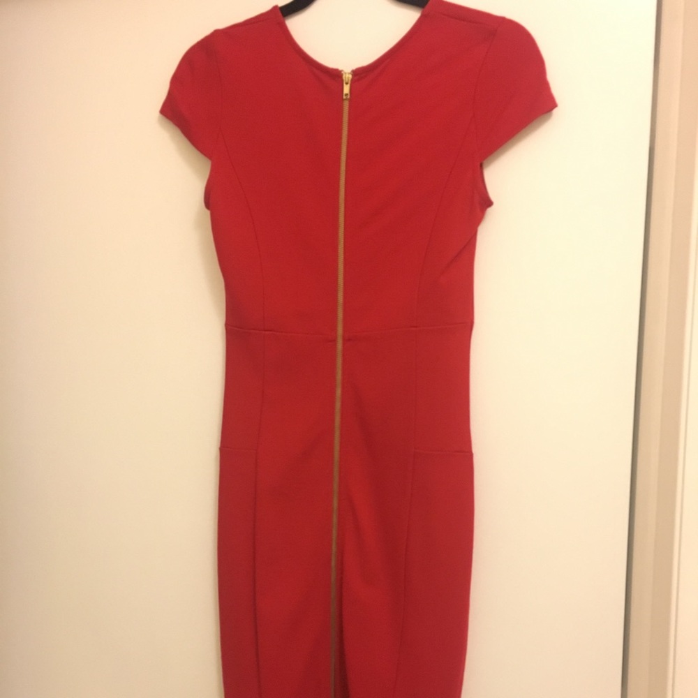 1212090 Red Midi Casual Dress
